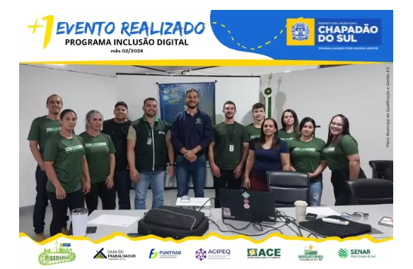 Imagem de compartilhamento para o artigo Prefeitura de Chapadão do Sul realizou curso gratuito de Inclusão Digital da MS Todo dia